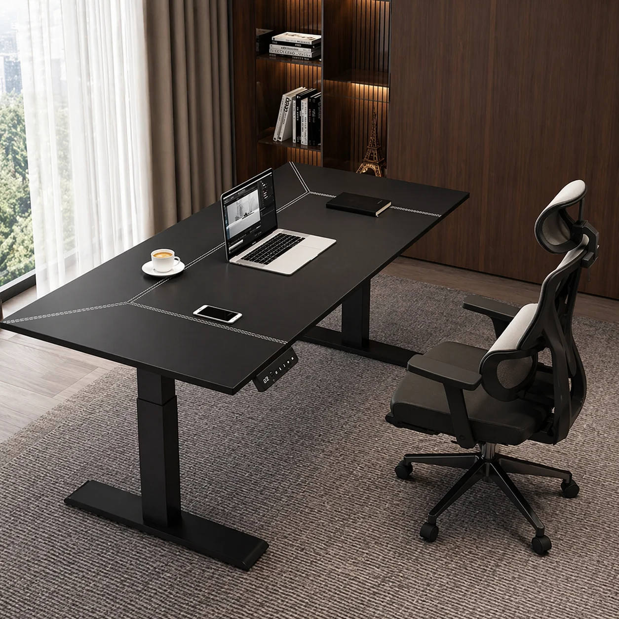 Professional Dual Motor Standing Desk Height Adjustment Memory Control Smart Office Desk Commercial Workspace Ergonomic Desk