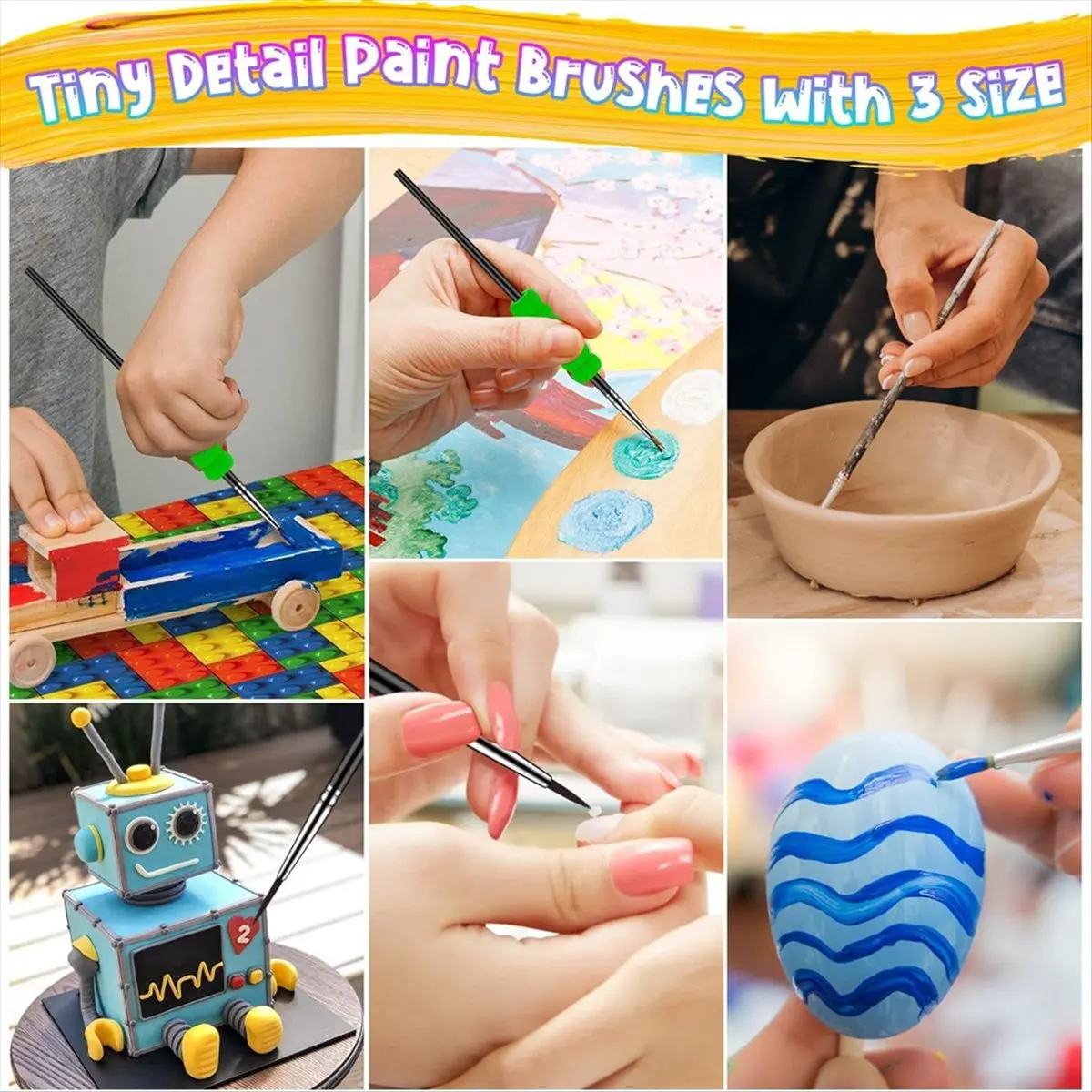 Latest ABBQ-36 Pcs Detail Paint Brushes, Tiny Thin Paintbrushes Set for Artist Detailing, Small Brush for Miniature Model Waterc
