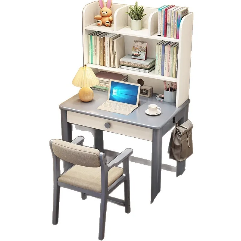 

one person small bookshelf integrated household junior high school student study table bedroom bedside solid