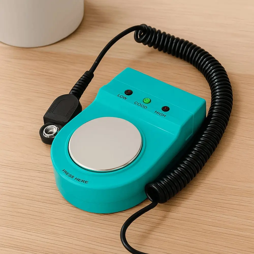 

High Quality ESD Wrist Strap Tester Cushion Connecting Wired Cordless Anti-Static Wrist Strap Tester Ground Wire Connection