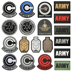Target practice 3D PVC Tactical luminous embroidery Patch Hook Backing tactic Outdoor Backpack Rubber embroidery Capsule Badge