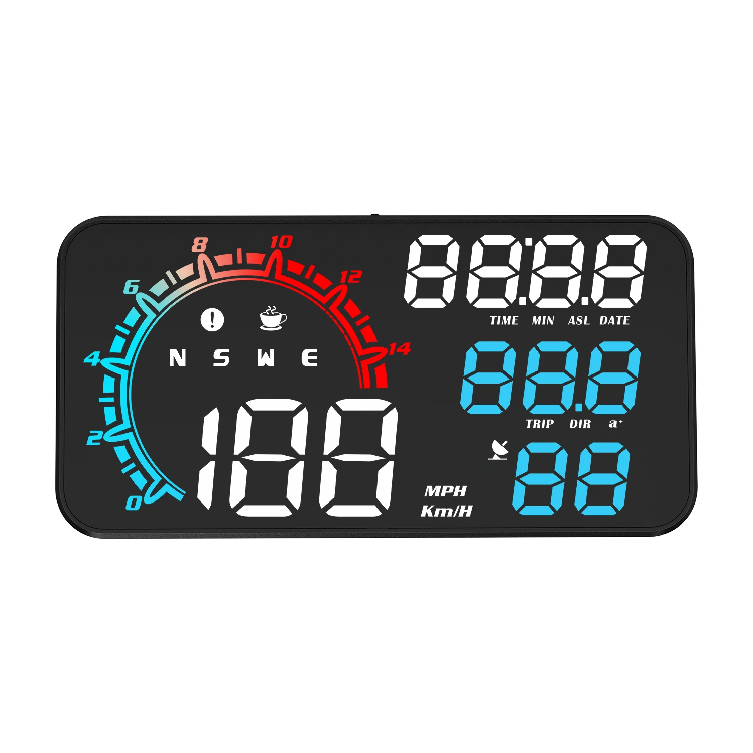 

High Quality Universal GPS Gauge Blue Led Display Head up Display HUD G11 USB Connector Gps Speedometer for All Car
