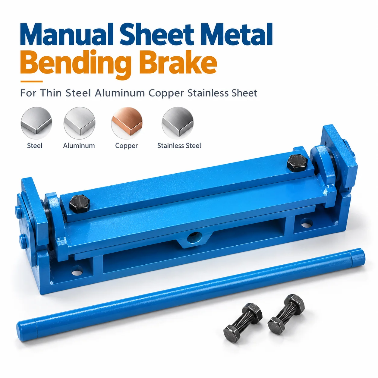 AOLIVIYA 200mm Manual Sheet Metal Bending Brake Mini Metal Bender Folding Machine For Aluminum Copper Stainless Steel DIY