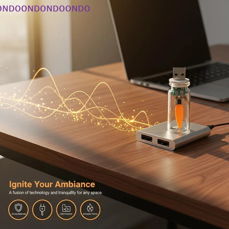 LED Simulation Fire Flame Atmosphere Lamp USB Powered No Open Flame Portable Night Light for Outdoor Camping