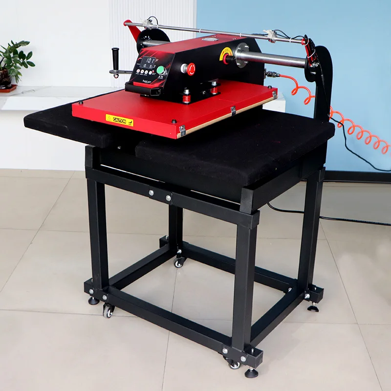 For RS-T260 40*60CM Pneumatic Heat Press Machine Auto Double Work Station for Garment Home Use Bearing Core Components