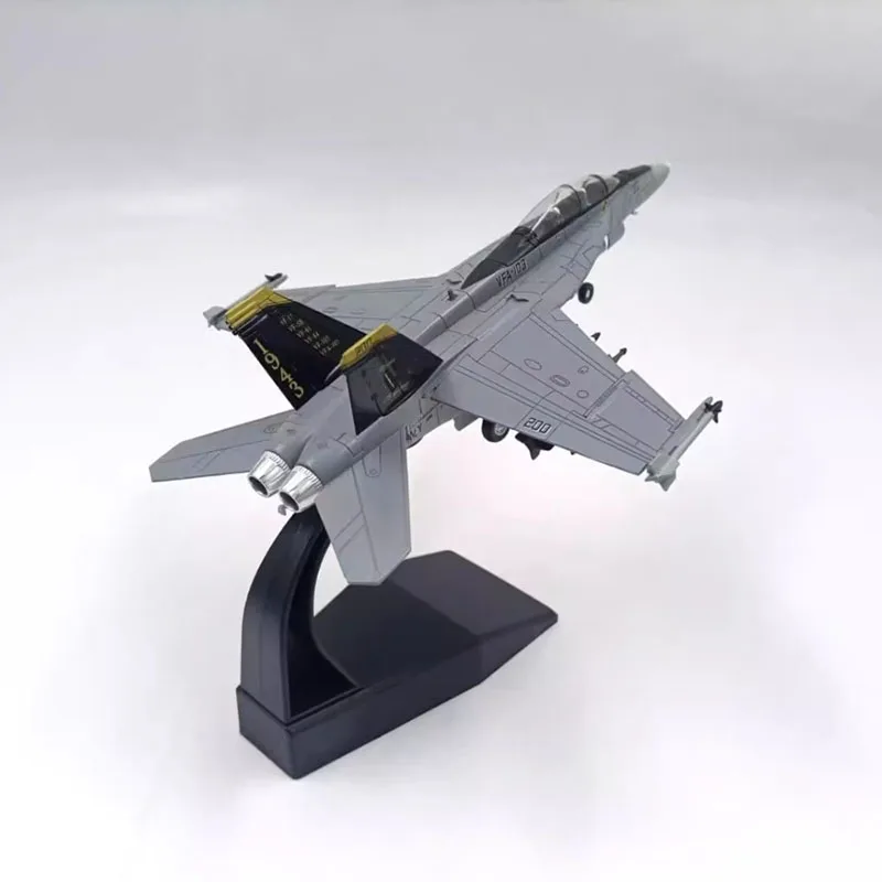 Diecast Original 1:100 Scale F/A-18F Fighter Simulation Alloy Aircraft Model Decoration Toy Gift Souvenir Static Display