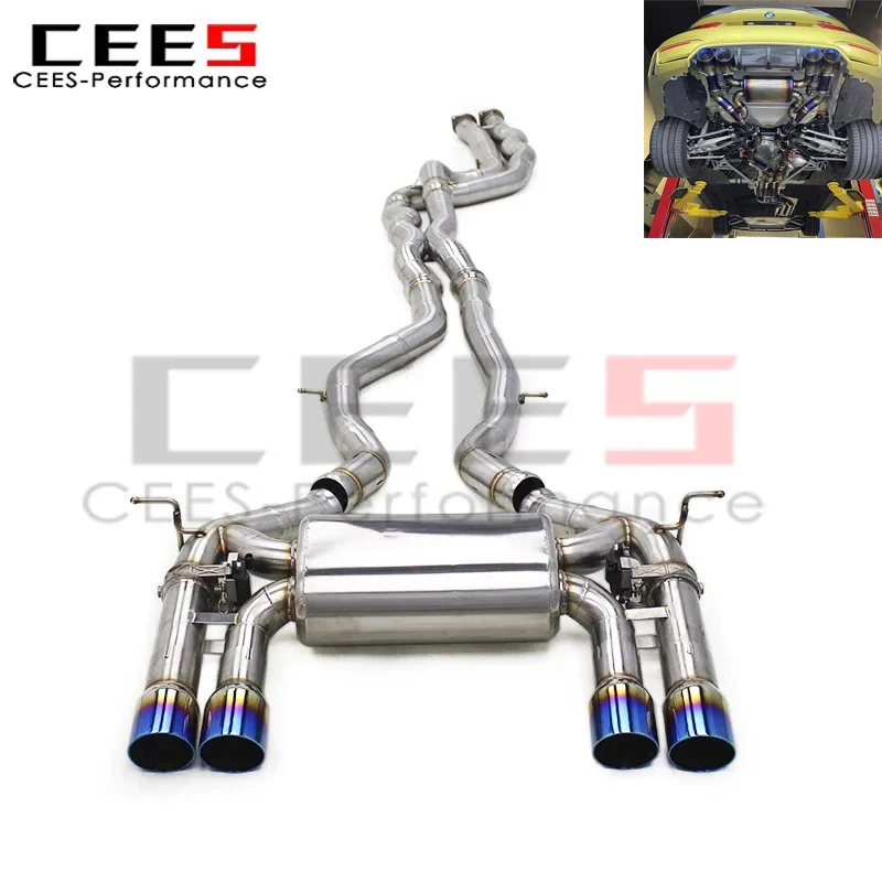 cees SUS304 Valvetronic Catback Exhaust Pipe for BMW M3/M4 F80/F82 3.0T 2014-2019 Tuning Exhaust Pipes Modify