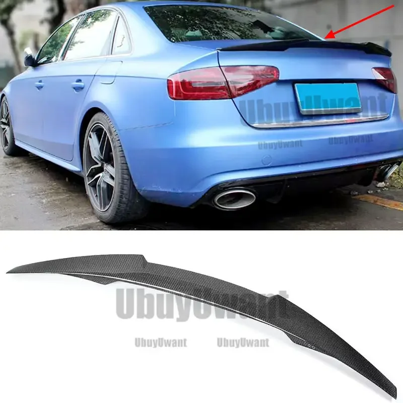 Für Audi A4 S4 B8.5 Limousine 2013-2016 M4-Style Heckflügel Auto Heckklappen-Spoilerlippe Kofferraumabdeckung Auto-Styling – Detail 3