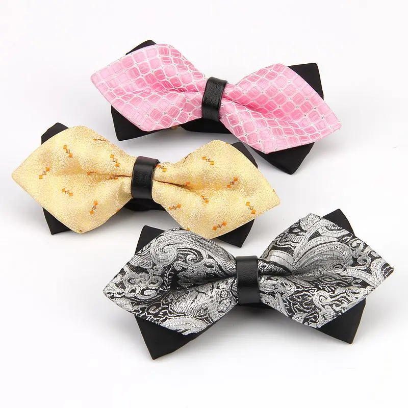 Fashionable men's pointed toe wedding tie flower flower pointed corner british style trendy groom best man bow tie