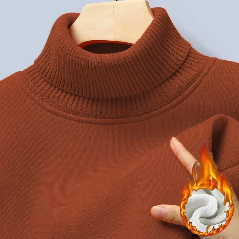 Winter New Men High Quality Anti-pilling Knitted Sweater Male Chic Loose Long Sleeve Pullover Thickened Warm Versatile Sweater
