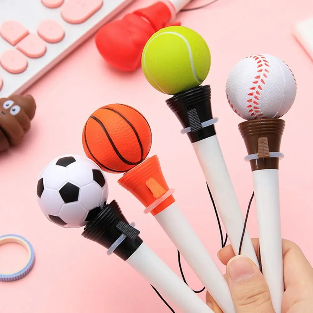 Baseball Rocket Writing Pen Boxing Glove Basketball Bounce Decompression Pen Gaming Ballpoint Pens Funny Gel Pens Signing Pens