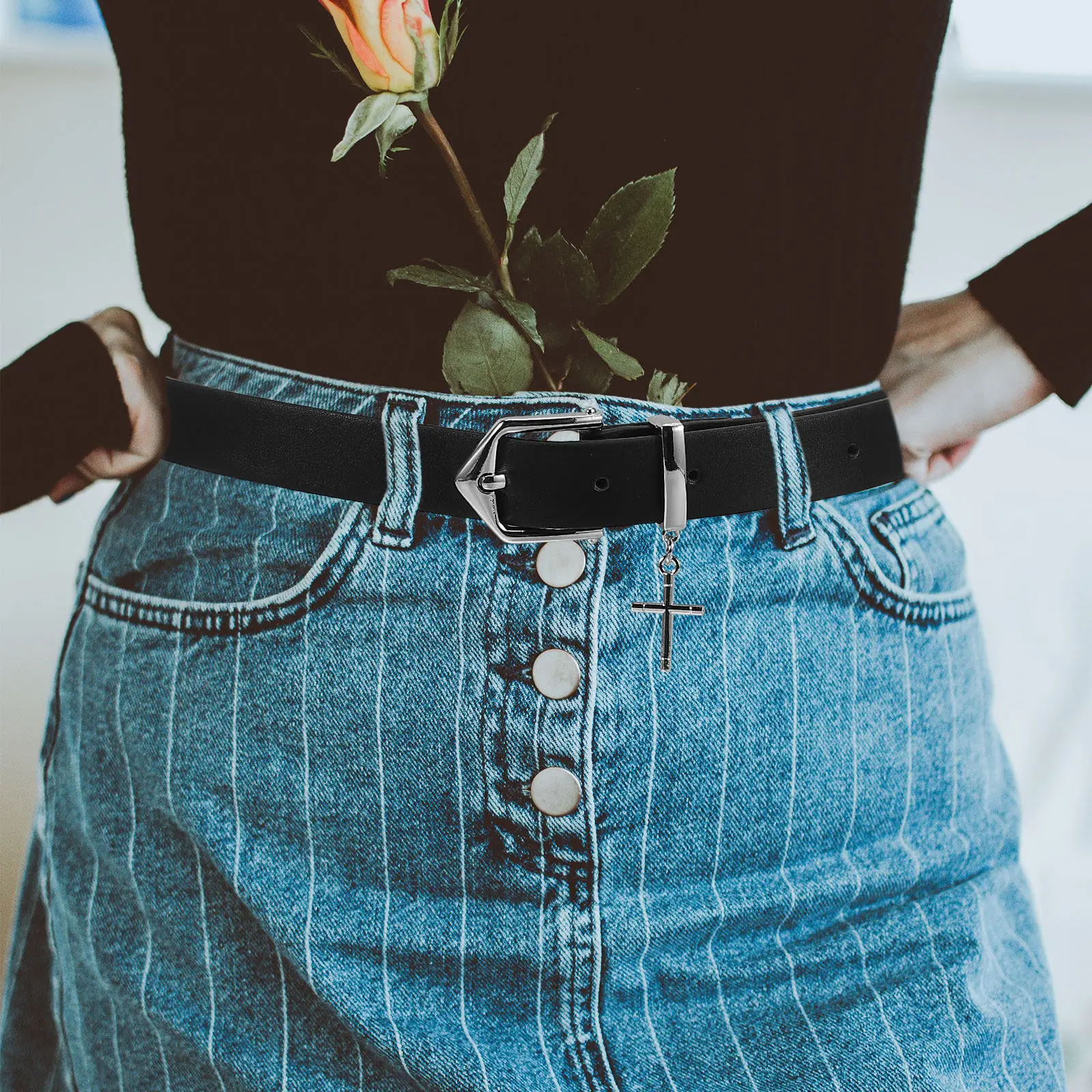 

Женский регулируемый винтажный пояс с перекрестной застежкой, повседневный ремень для платья, стильные джинсовые ремни для женщин