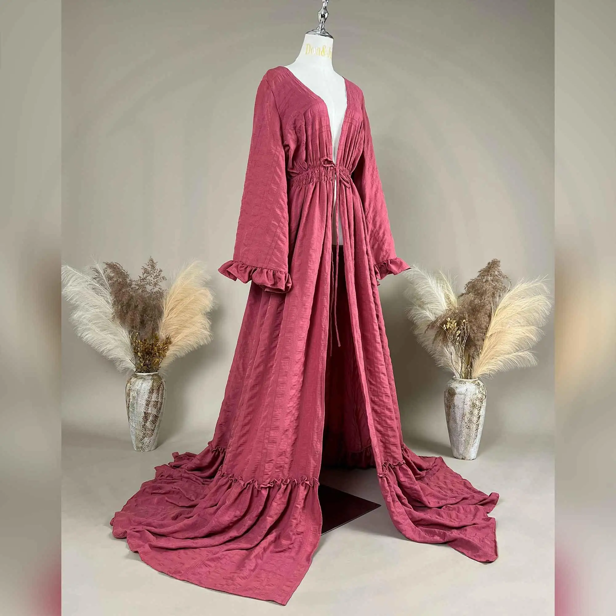 فستان زفاف مثير من Don&Judy للنساء الحوامل، فستان نسائي طويل الأكمام للمناسبات الرسمية والحفلات.