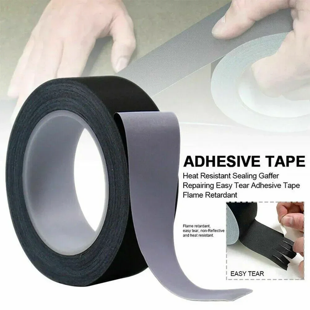 1pcs Car 9mmx15m Heat-resistants Adhesive Cloth Fabric PET Non-woven Tape For Automotive Cable Wiring Cars Auto Accessories