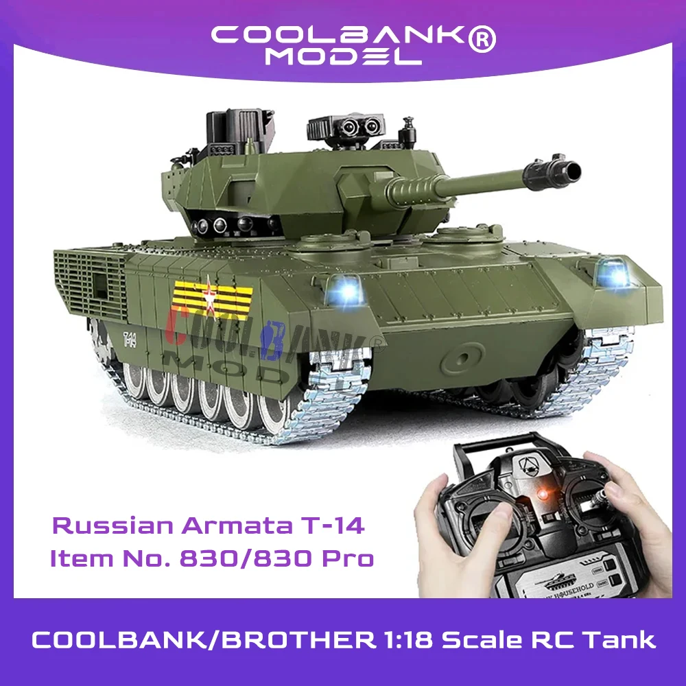 COOLBANK 1/18 zbiornik RC rosyjska Armata T-14 pilot główny Model czołg wwi Tank RC pojazd wojskowy Model dla chłopca