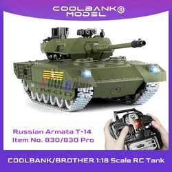 COOLBANK 1/18 zbiornik RC rosyjska Armata T-14 pilot główny Model czołg wwi Tank RC pojazd wojskowy Model dla chłopca