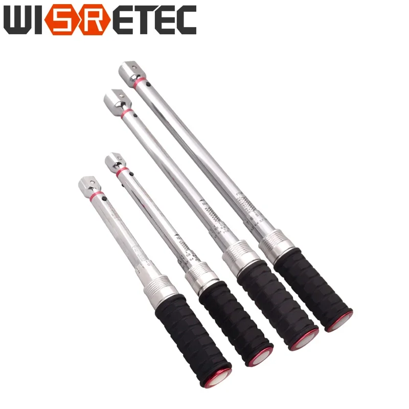 

High Precision Torque Wrench Tools 60-420NM Preset Tension-Indicating Wrench Interchangeable Torque Spanner 14x18mm Interface