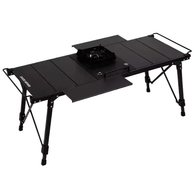 Outdoor camping aluminum alloy multi-function table, widened and enlarged table