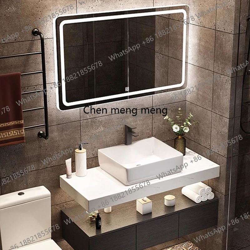Modern Toilet Bathroom Cabinets Washbasin Simple Luxury Light Bathroom Cabinets Vintage Storage Mobiletto Bagno Home Furniture