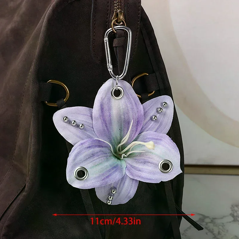 فالاينوبسيس الأوركيد زنبق حلقة رئيسية محاكاة زهرة سلسلة مفاتيح للنساء الفتيات موضة ظهره الديكور Diy بها بنفسك اكسسوارات الهدايا #5
