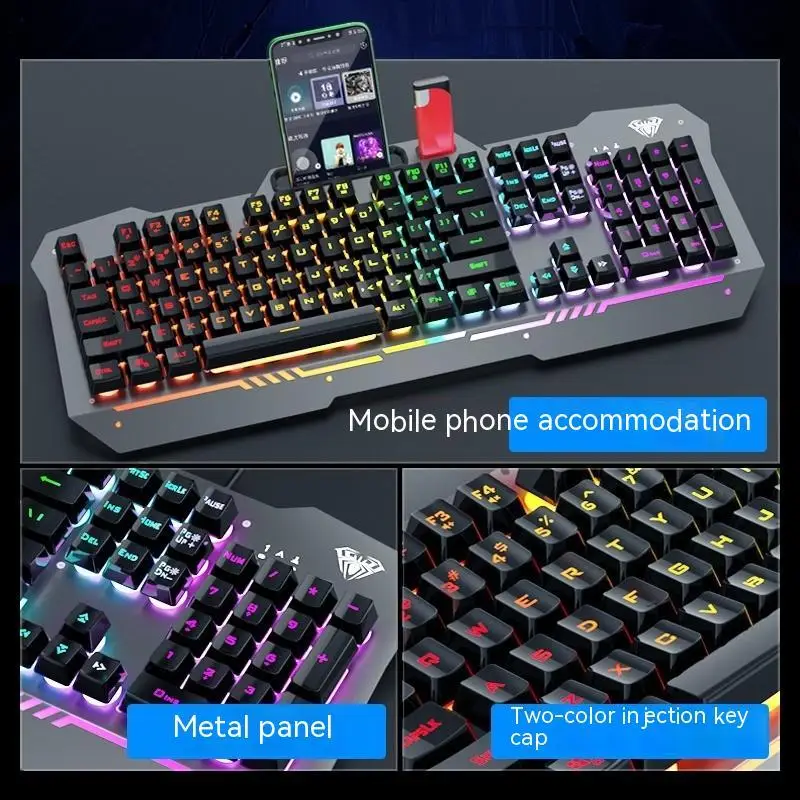 Aula/f3010 Mechanical Feel Keyboard Gaming Esports Peripherals Desktop Computer Laptop Dedicated Wired Keyboard Boy Desktop Gift