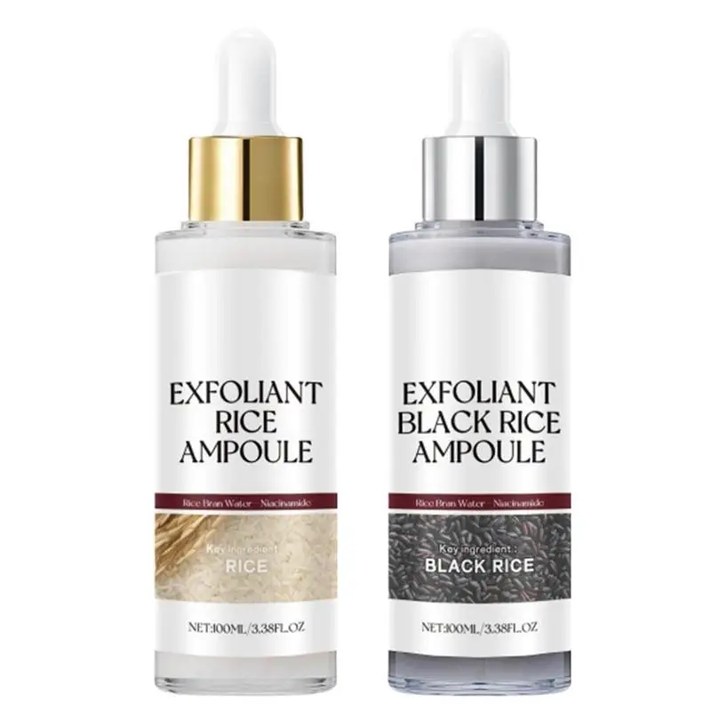 

Ампула для пилинга черного риса, 100 мл, средство для удаления омертвевшей кожи на теле, лица, восстанавливающий тоник с барьером кожи для всех типов кожи