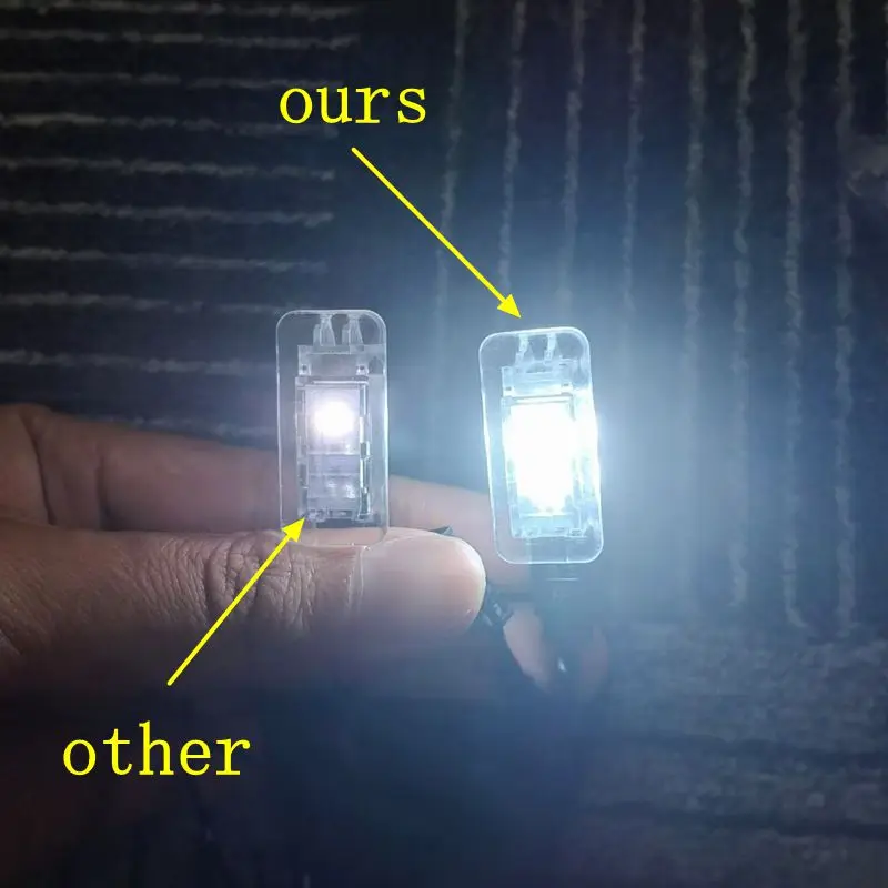4-teiliges LED-Fußraumbeleuchtungsset mit Kabel, Innenraum-Fußlampe für VW T-ROC Jetta Polo T-Cross Enyaq ID4 ID3 Tayron Talagon – Detail 3