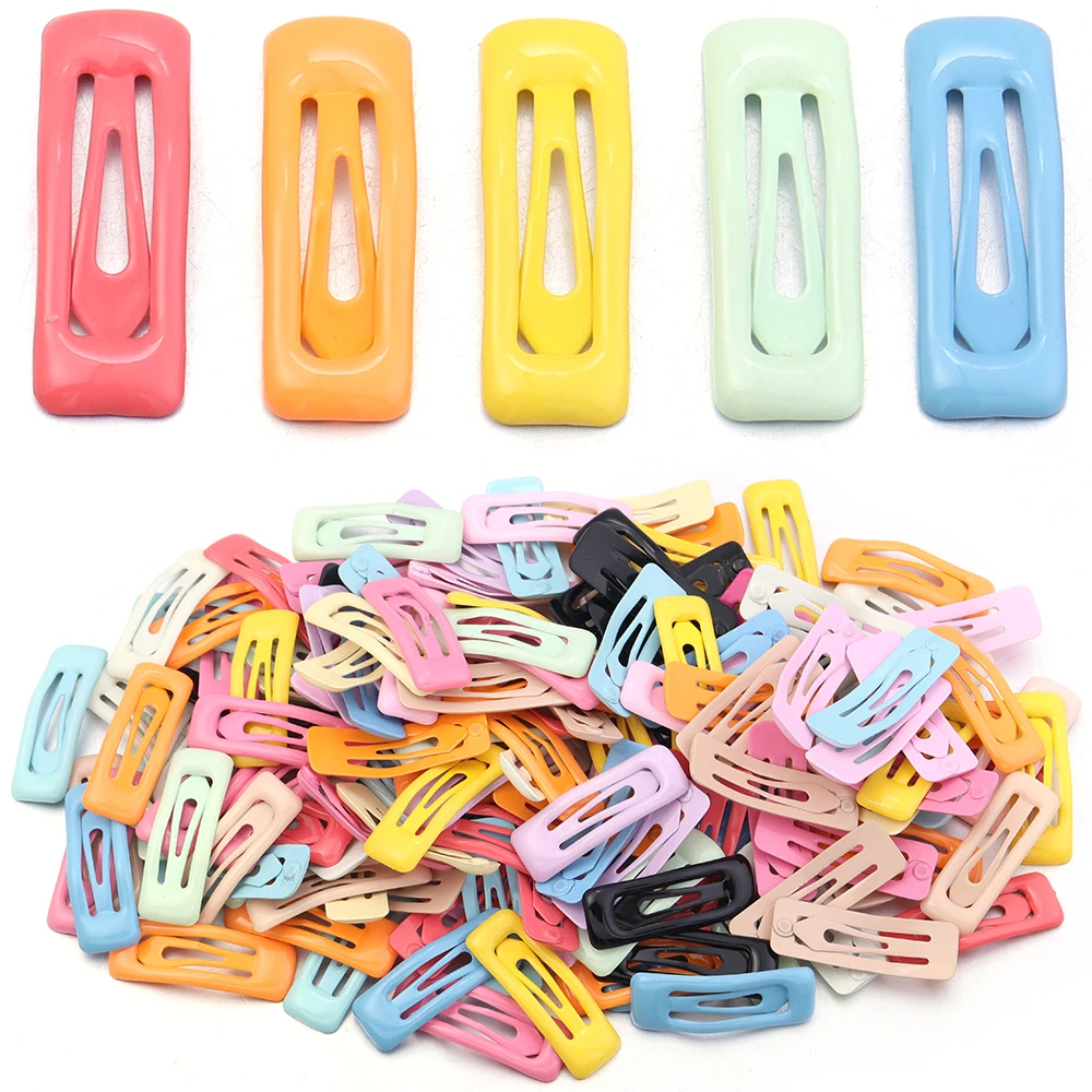 

20Pcs/Lot Fashion Elegant Solid Rectangle Hair Pins Sweet Decorate Bangs Metal Hair Clips Barrettes Fashion Hair Accessories