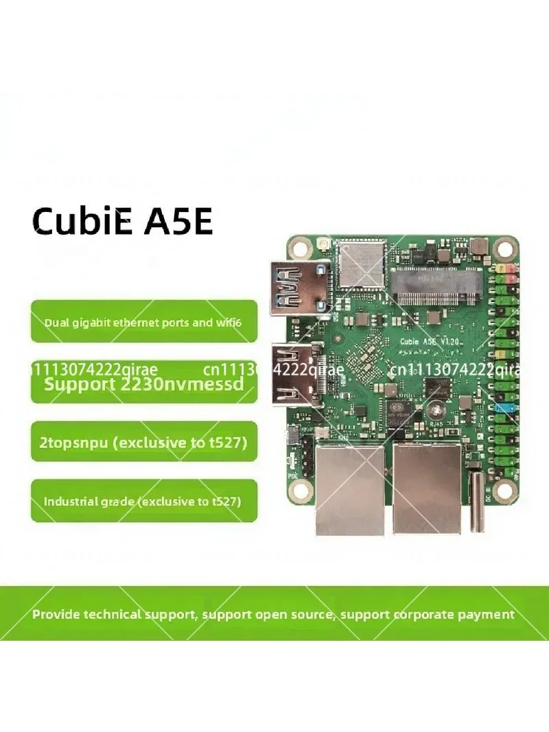 Cubie A5E Mini Main Board A527 8-Core CPU Dual Gigabit Ethernet Port