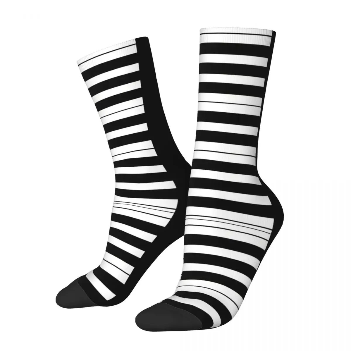 Happy Funny Men's Socks Piano Keys Retro Harajuku Music Notes Hip Hop Casual Crew Crazy Sock Gift Pattern Printed