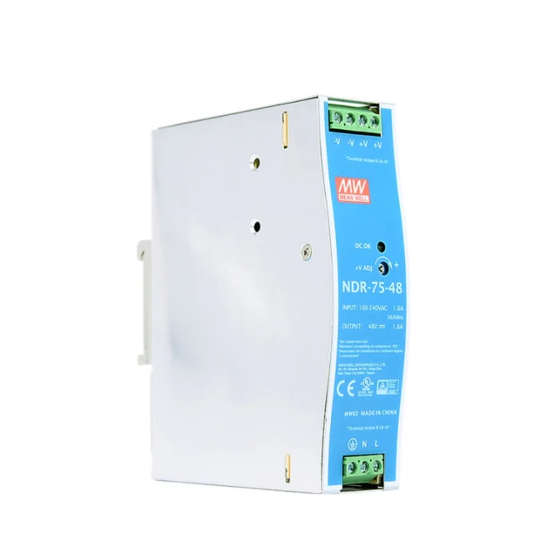 Meanwell Switching Power Supply NDR-75-24 DIN Rail 75W 24V 3.2A for PLC NDR-75-12 NDR-75-48