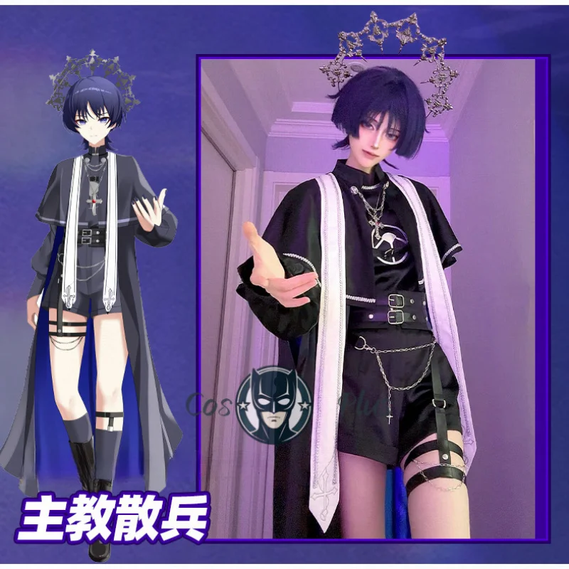 Juego de anime Genshin Impact ‌ Disfraz de Wanderer, capa de balada, uniforme de Wanderer, traje de juego de rol para fiesta de Carnaval y Halloween