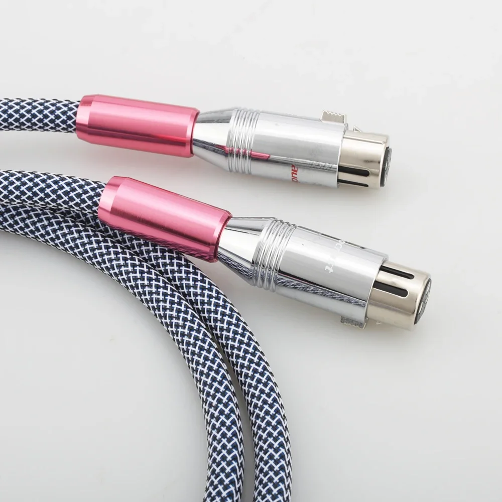

Audiocrast A10+XW62 Hi-end HIFI PVC Silver Pure Copper OFC Female XLR to Male XLR RCA jack Audio Cables Wire Line