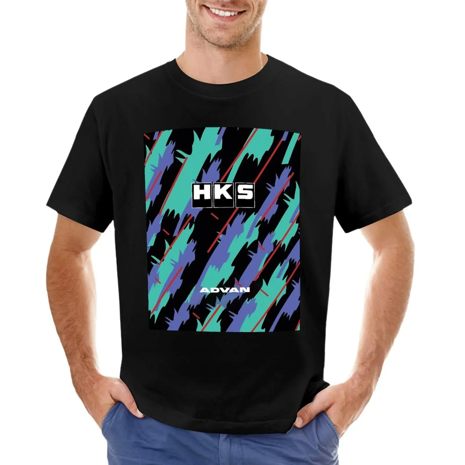 HKS Advan JDM T-Shirt sports fan t-shirts animal print shirt for boys hippie clothes Men's clothing