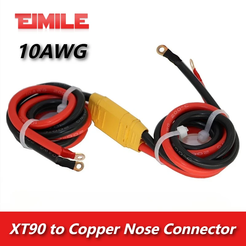 Anti-sparking XT90 to 8MM O-type Terminal Wire Charging Cable XT90S-F/HM/HF to 6MM O Copper Nose Lithium Battery Controller Line