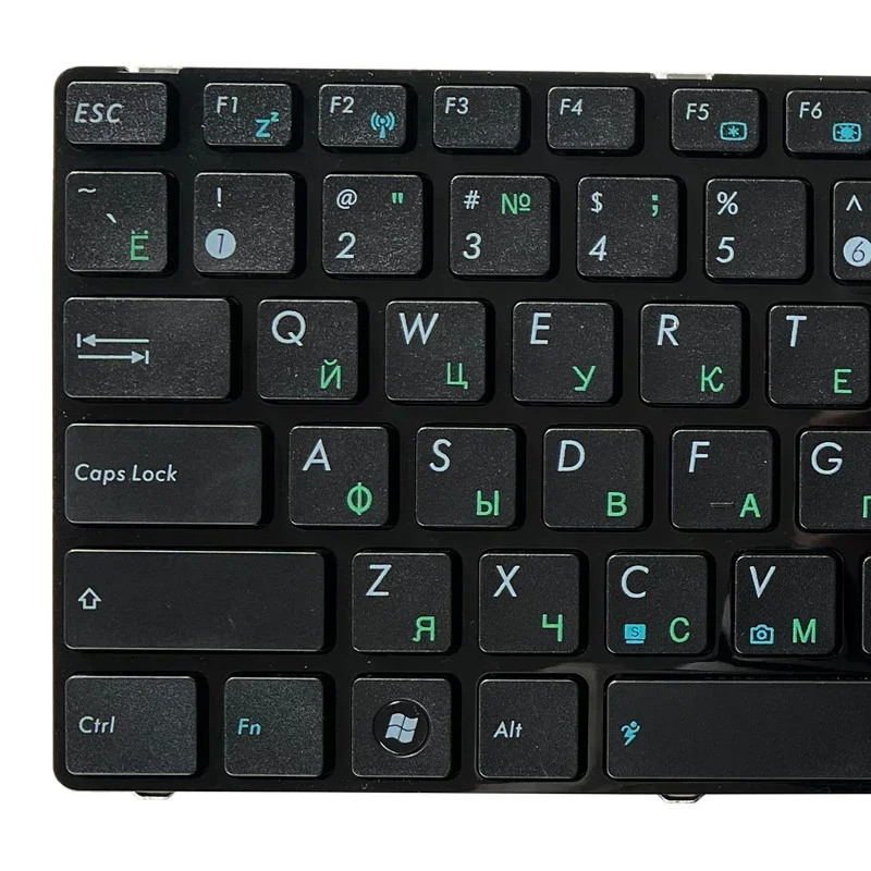 N لوحة المفاتيح الروسية ل ASUS X53 X54H k53 A53 N53 N60 N61 N71 N73S N73J P52F P53S X53S A52J X55V X54HR X54C RU مع الحدود السوداء #4