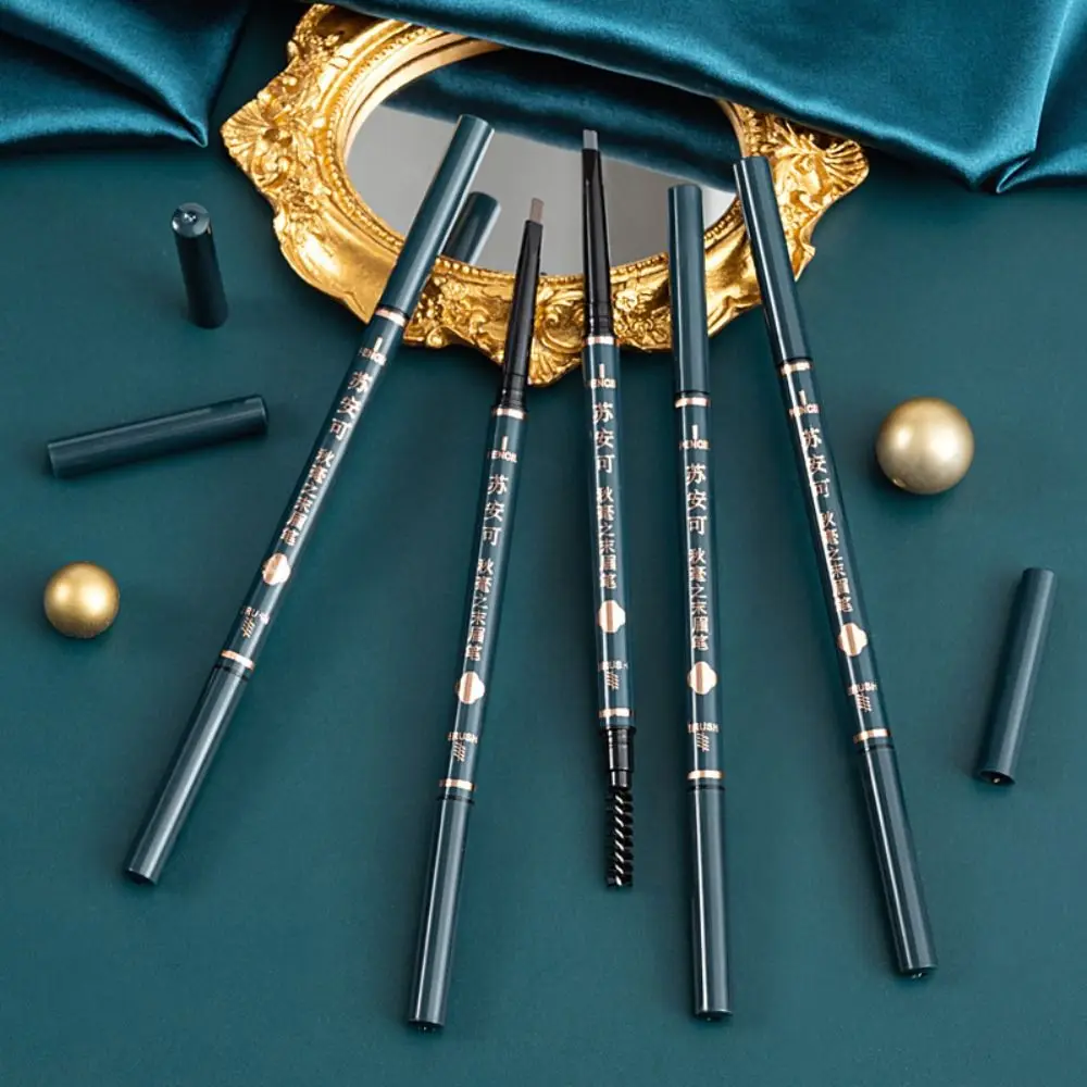 Nuevo lápiz de cejas resistente al agua, lápiz de maquillaje de ojos verde resistente al sudor, lápiz de cejas Retro de larga duración para principiantes