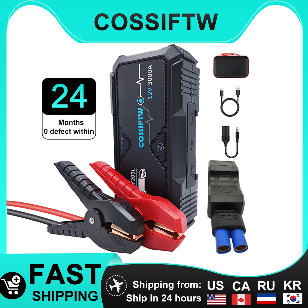 

Car Jump Starter Power Bank 12V Output Portable Emergency Start-up Charger for Cars Booster Battery Starting Device