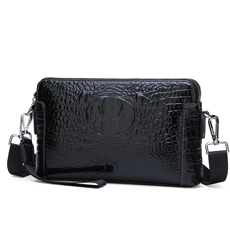 Fashion crocodile skin leather men's shoulder bags messenger bag sacoches hommes kurt geiger bags designer luxury bag mens bag