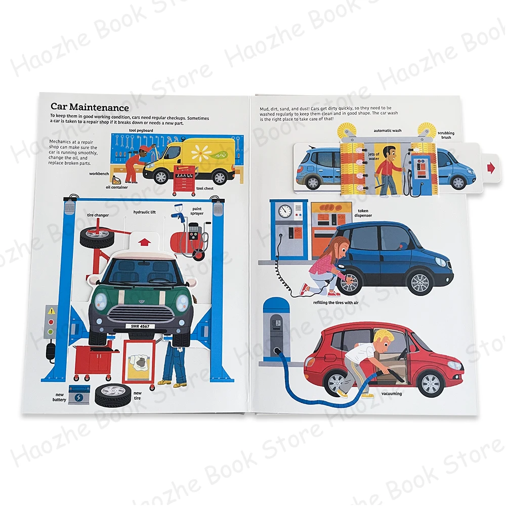 Imagem -06 - Livro de Capa Dura para Crianças Ultimate Spotlight Cars Lift The Flap Atividade Infantil Presente Educação Científica Como um Carro é Feito Inglês