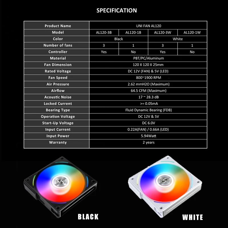 LIANLI UNI FAN AL120 جهاز كمبيوتر شخصي حافظة مروحة تبريد مبرد 3PIN 120 مللي متر RGB هادئ مروحة تبريد لوحدة المعالجة الرئيسية 5 فولت تيار مستمر PWM ARGB مراوح ضبط السرعة