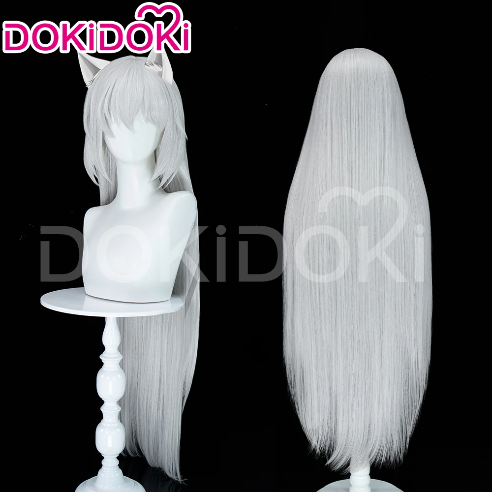 IN STOCK Tomoe Wig Anime Cosplay Wig DokiDoki Men 80cm Long Hair Fox Tomoe Cosplay Scalp Wig High Heat Resistant Free Wig Cap