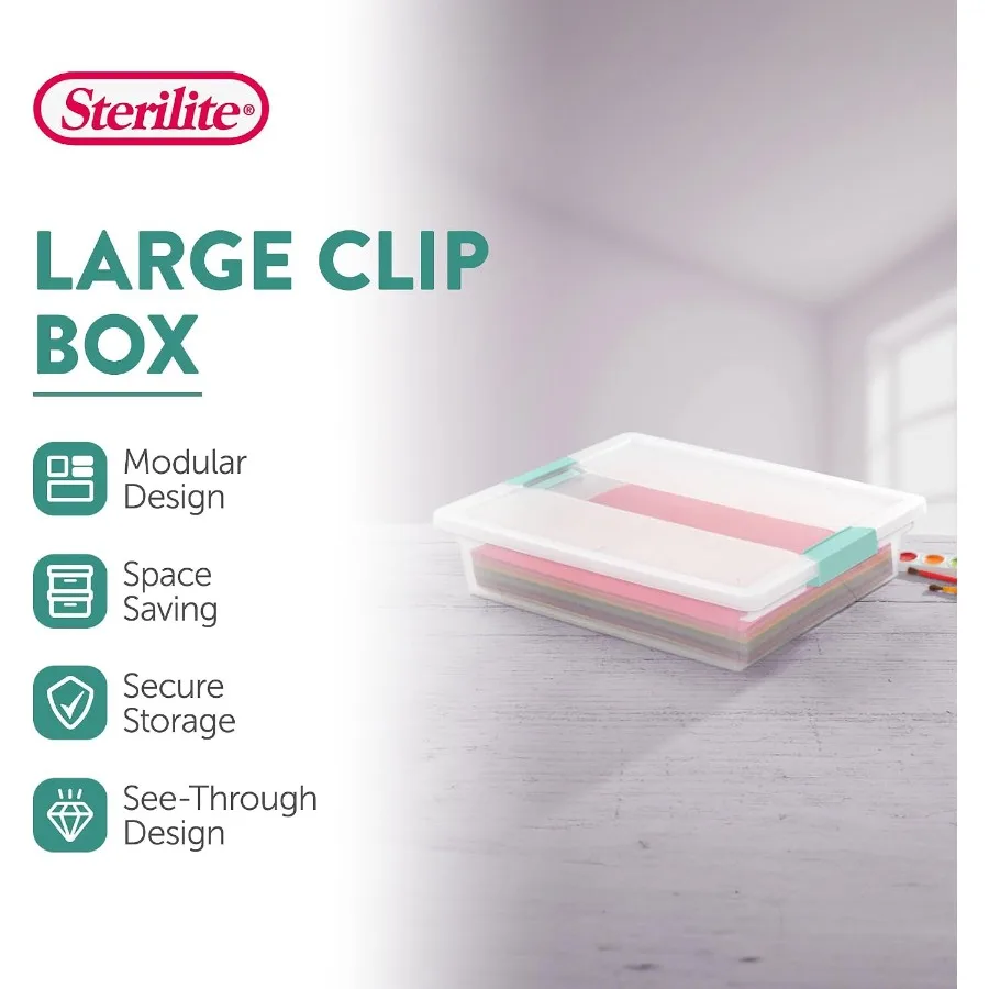 Clip Box, Stackable Clear Plastic Bins