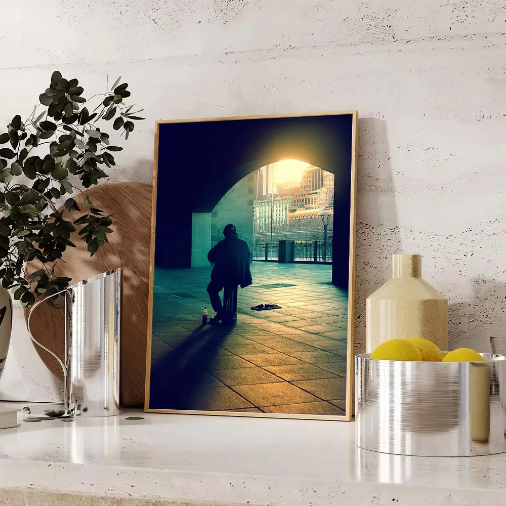 غير المؤطرة خمر قماش طباعة نوير الجمالية جدار الفن الظل السينمائي التصوير المزاج المناظر الطبيعية الحضرية ملصق الفيلم الداكن أنيقة #1