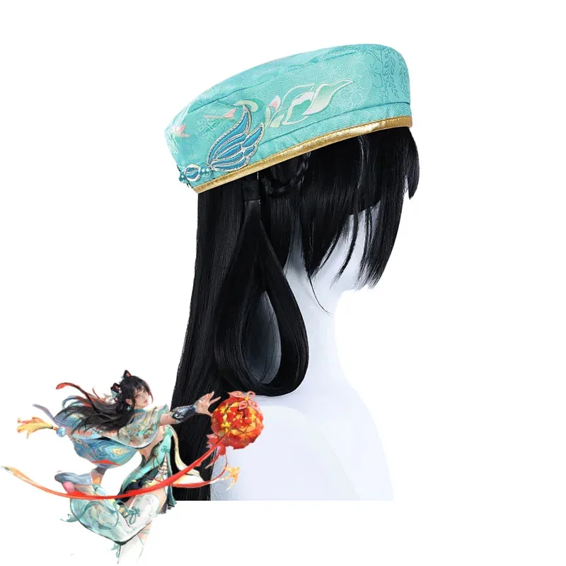 Игра Naraka: Bladepoint Lannie, карнавальный костюм в китайском стиле, зеленая юбка Hanfu, парик, женская обувь, сексуальный традиционный фестивальный костюм6;d'