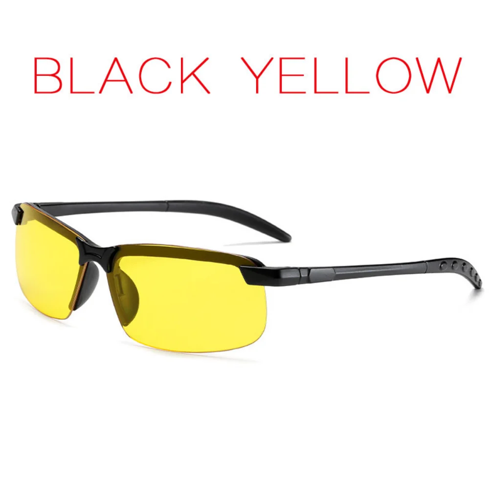 Night Vision Glasses 2PCS Black Frame Sunglasses Men Cycling Goggles Sport Sunglasses Outdoor Night Glasses for Driver Wholesale