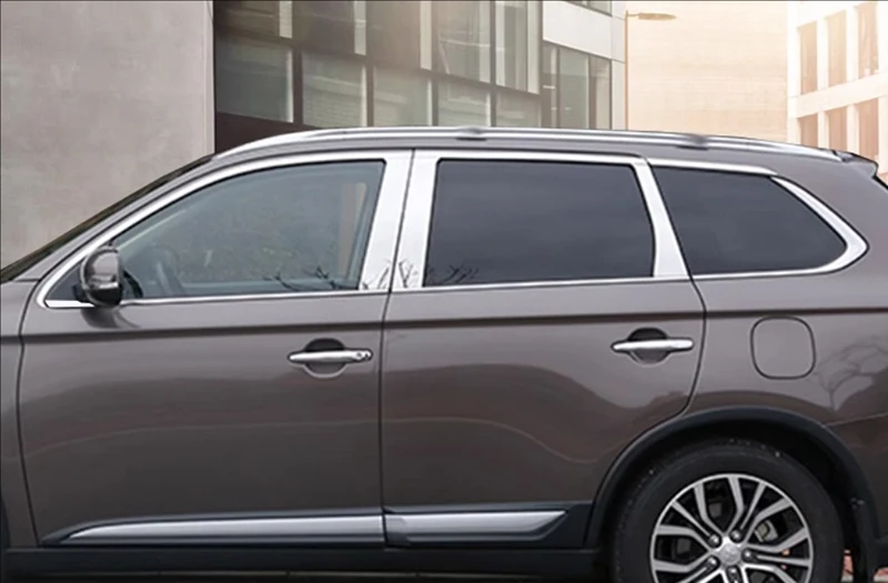 Car Accessories Body Styling Stick Stainless Steel Window Garnish Window Strip Trim For Mitsubishi Outlander 2013-2021