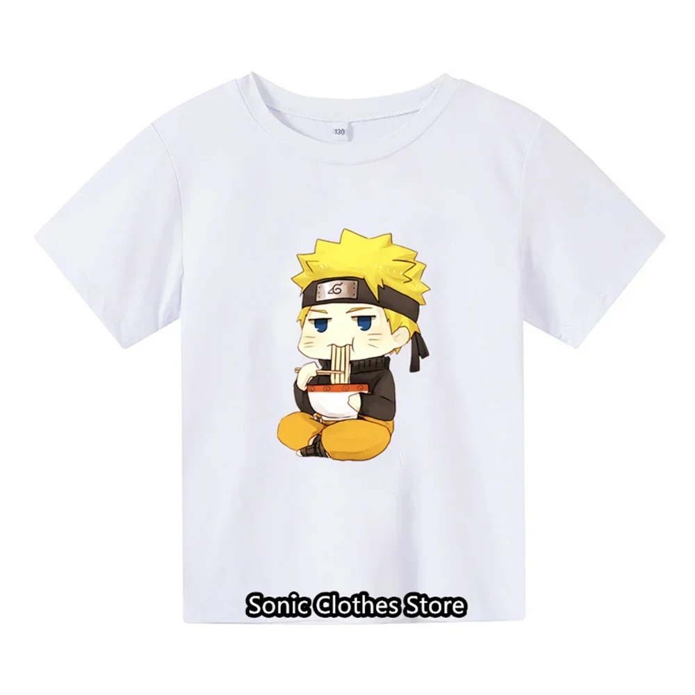 

Anime Naruto Cartoons Children T-Shirt Kawaii T Shirt Bandai Children Casual Clothes Tee Shirt Kid Girl Boy Fashion Y2K Top