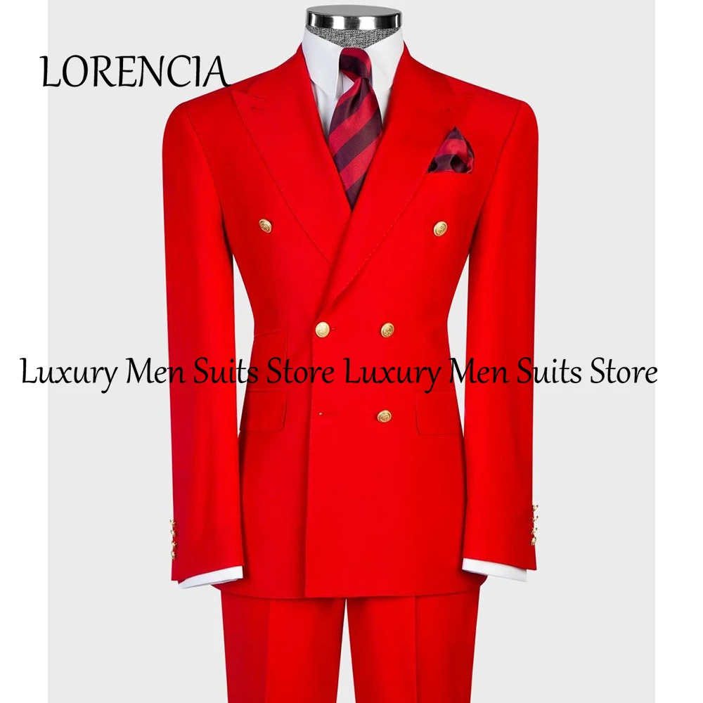 

Classic 2 Pieces Suits for Men Peak Label Double Breasted Tuxedos Wedding Groom Customized Blazer Pants jaqueta masculina couro
