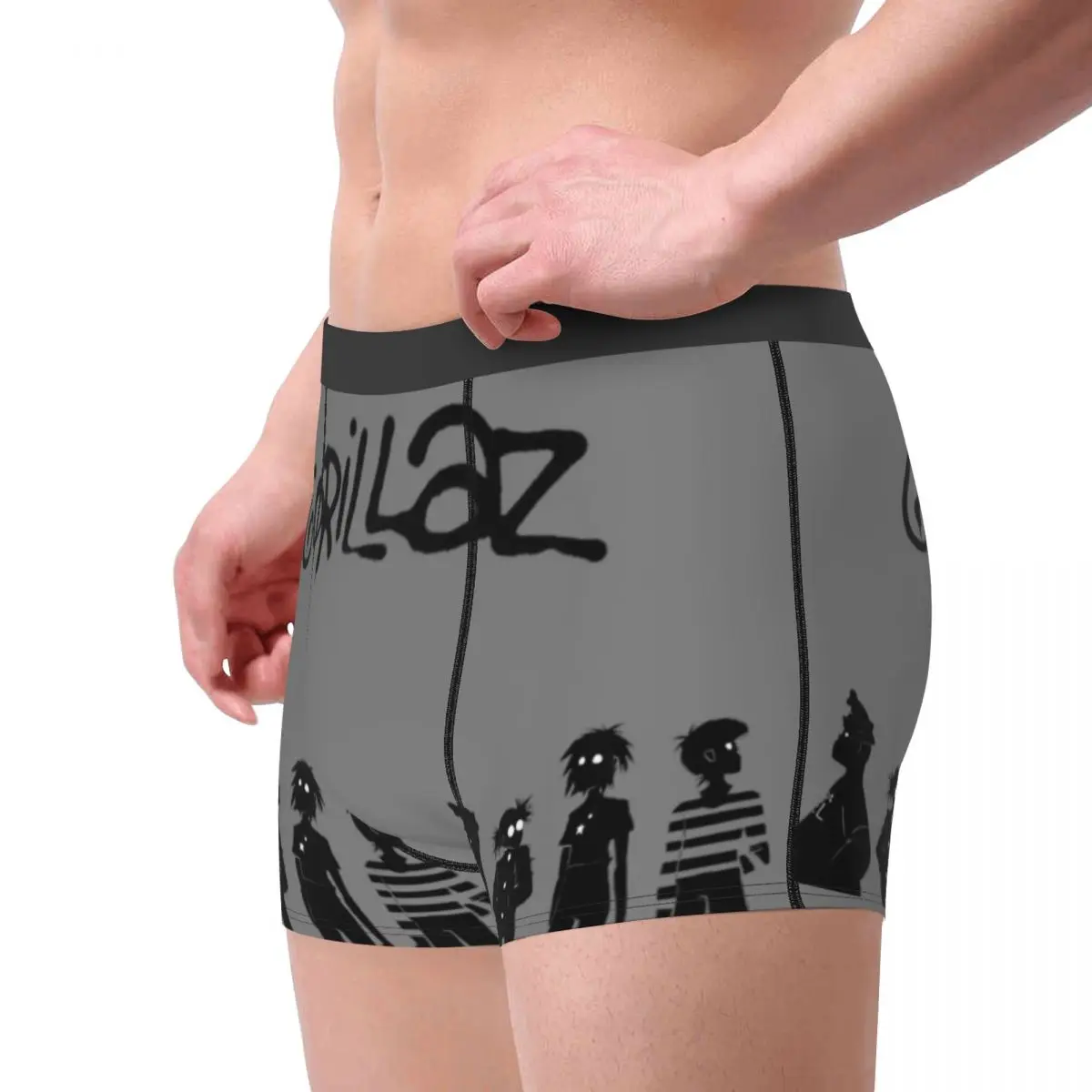 Men's Cool Music Band Boxer Briefs, Roupa Interior Altamente Respirável, Shorts Estampados em 3D, Skate Gift Idea, Qualidade Superior